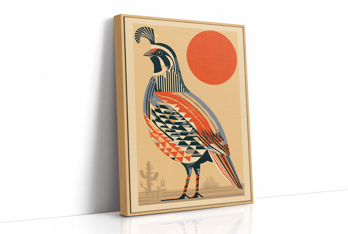 Desert Quail, Fanned and Facing West