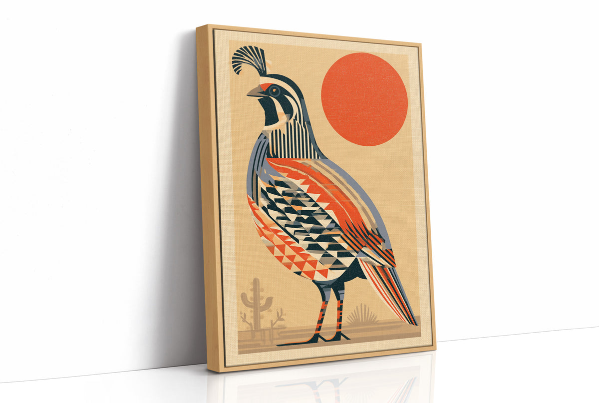 Desert Quail Facing Dawn