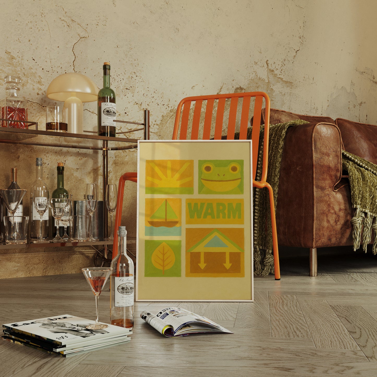 Warm Days with Frog and Sun