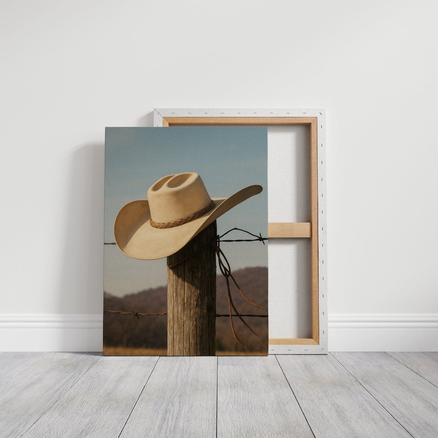 Cowboy Hat on Fence Post