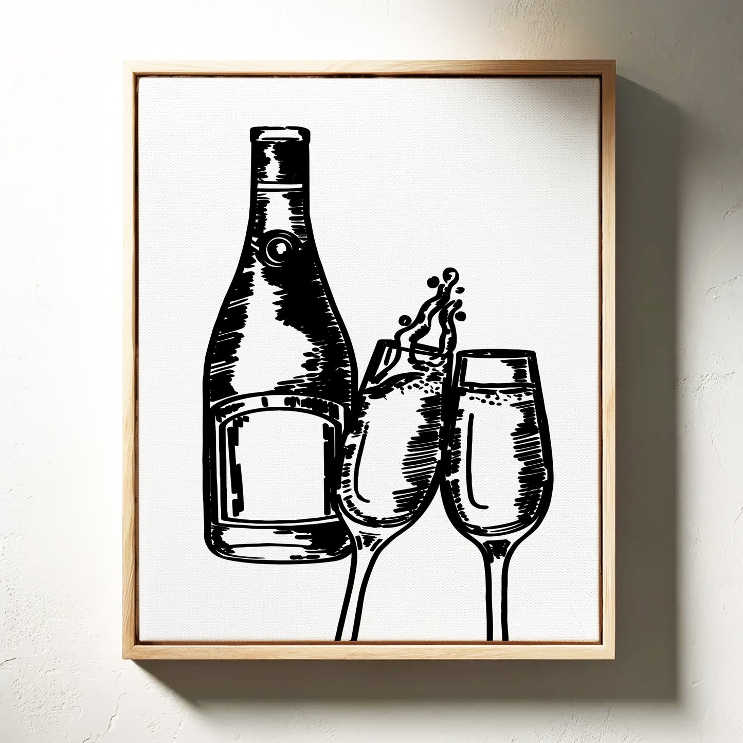 Bubbles Dance Their Midnight Toast