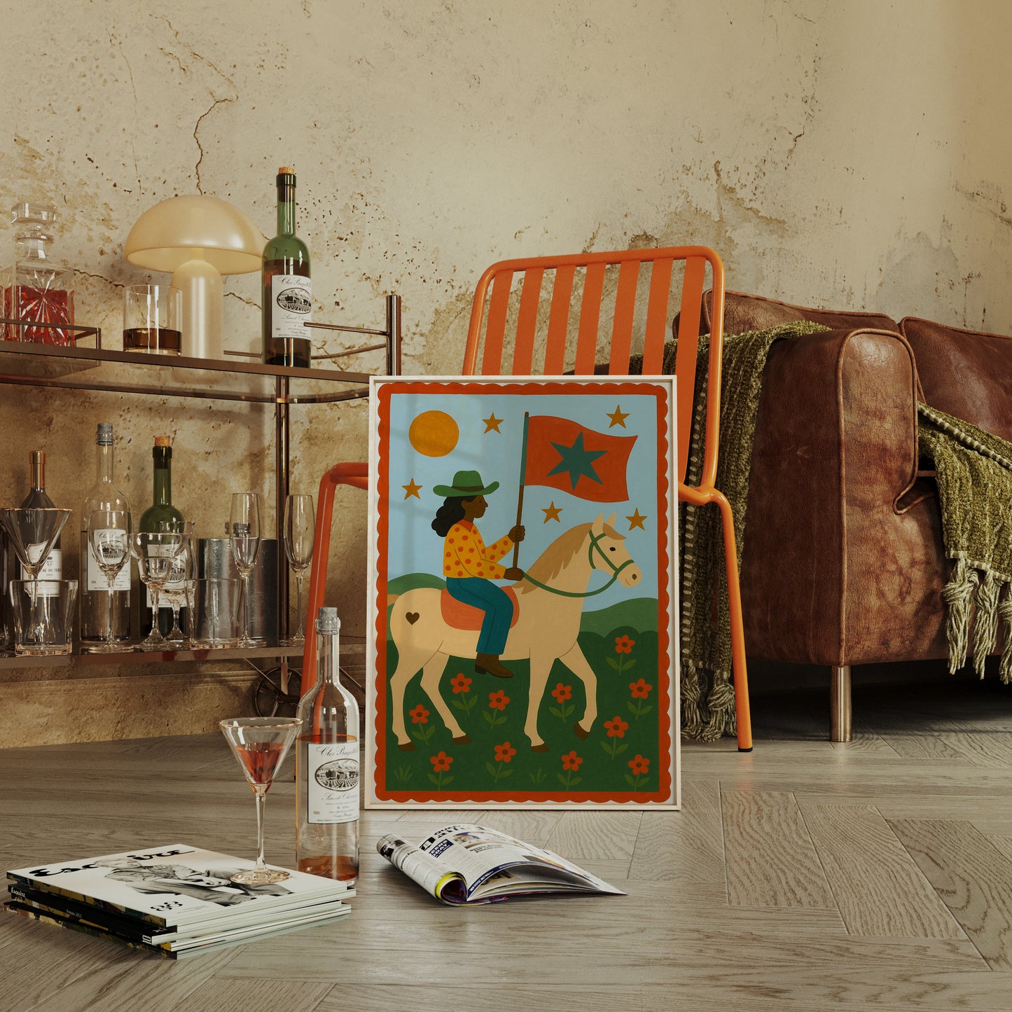 Star Rider in a Flowered Field