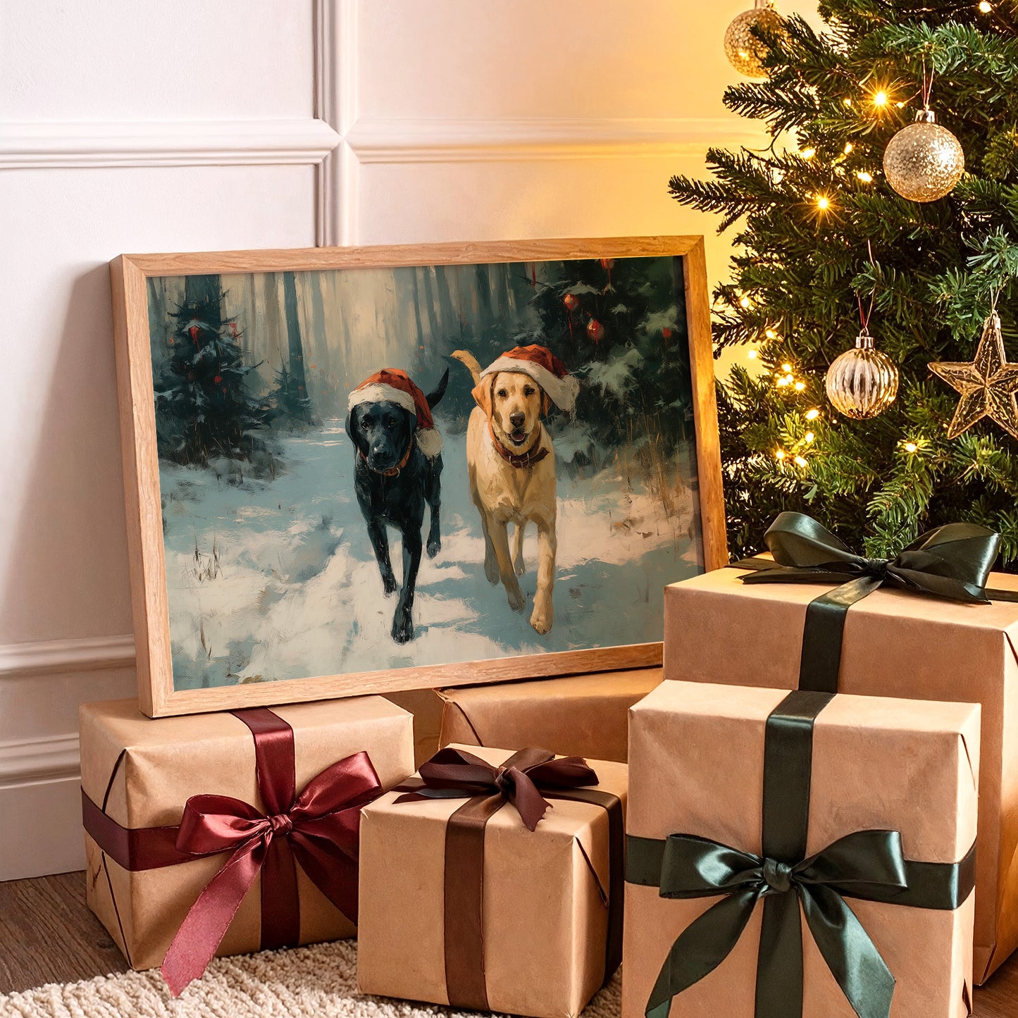 Winter Companions Share Forest Adventures