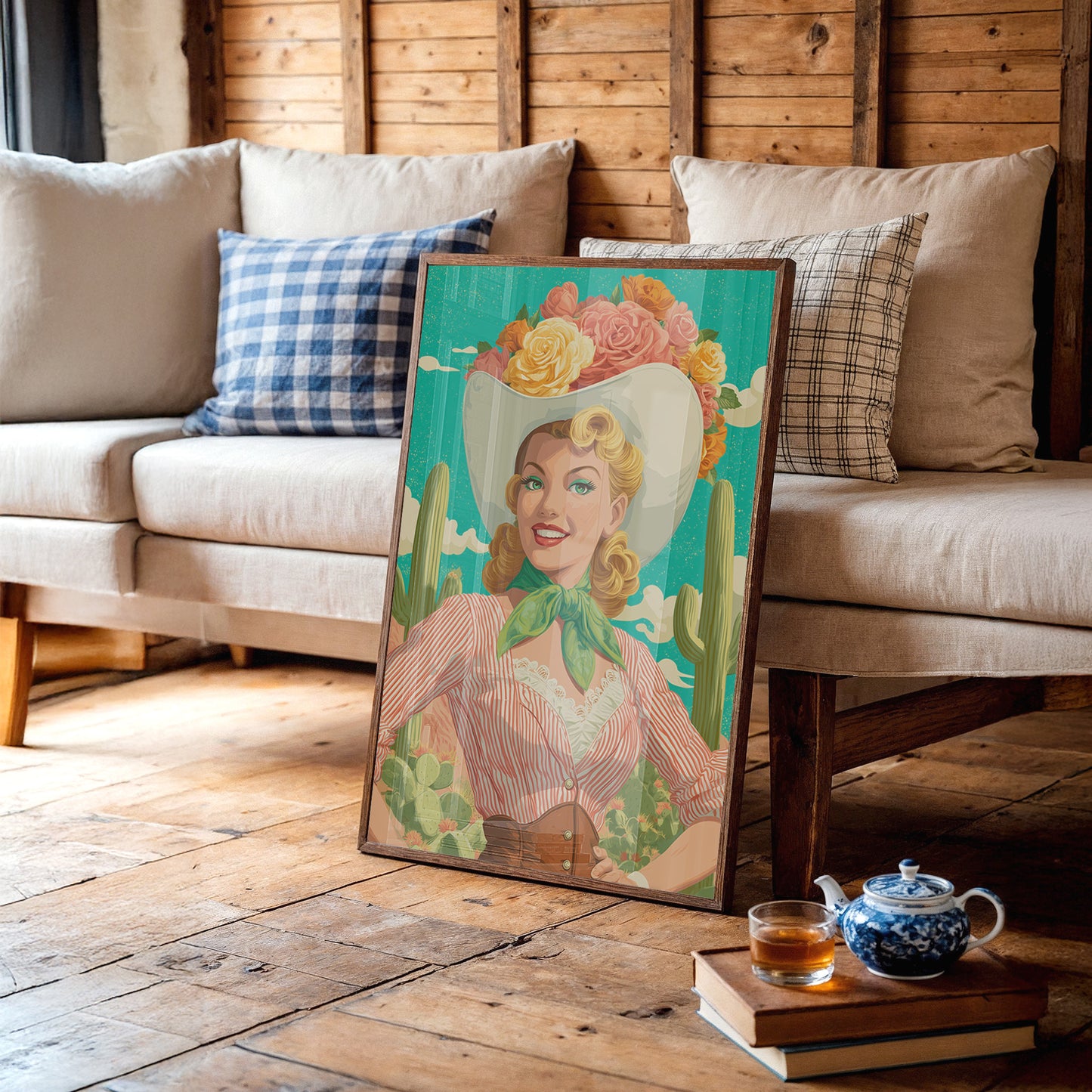 Desert Roses Bloom In Turquoise