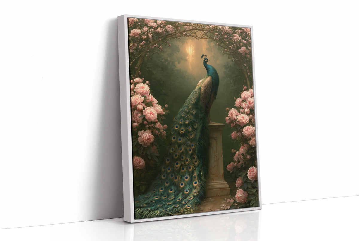 Peacock Beneath the Rose Arch
