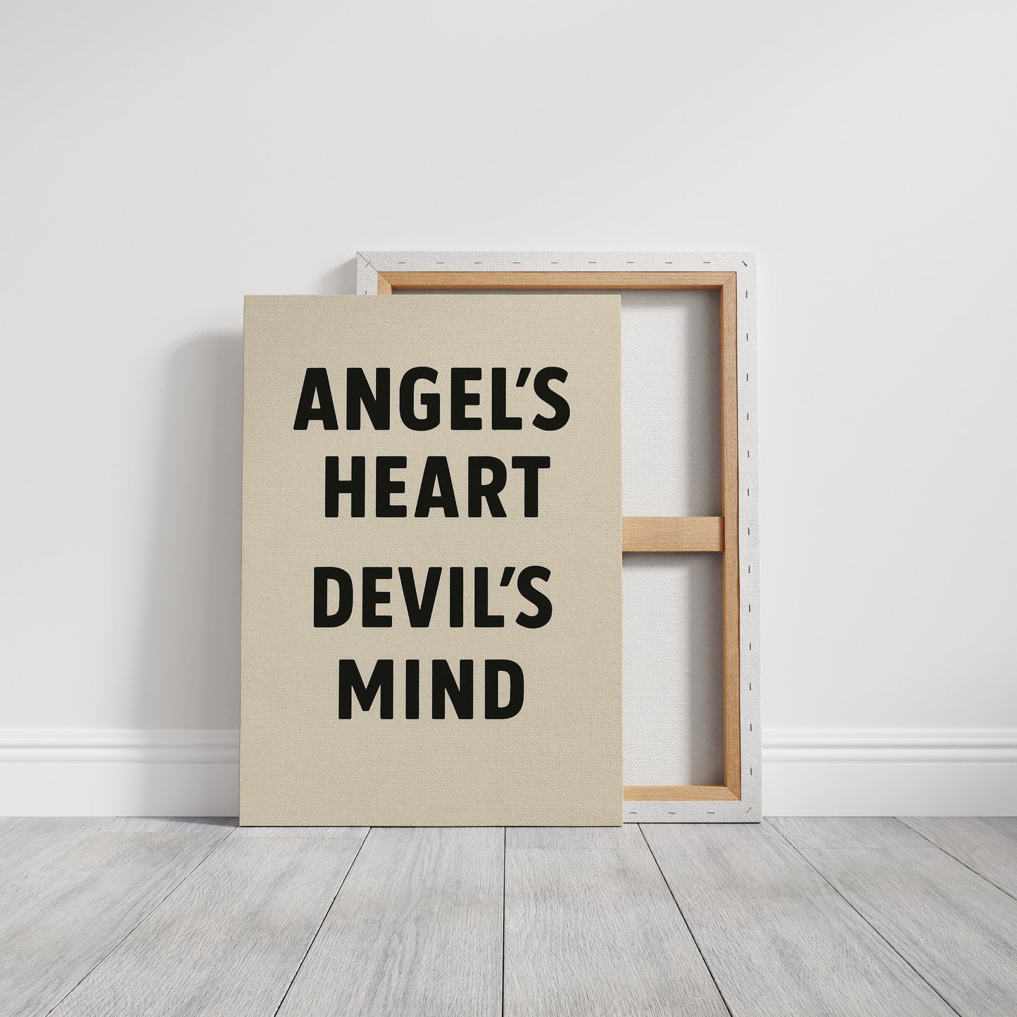 Angel’s Heart Devil’s Mind Typography Print