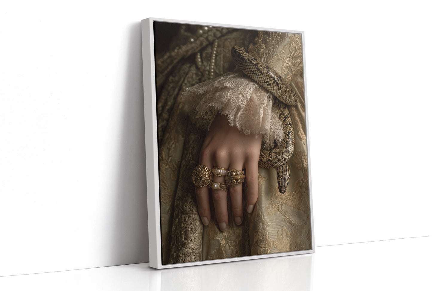 Serpent Coils Through Ancient Lace