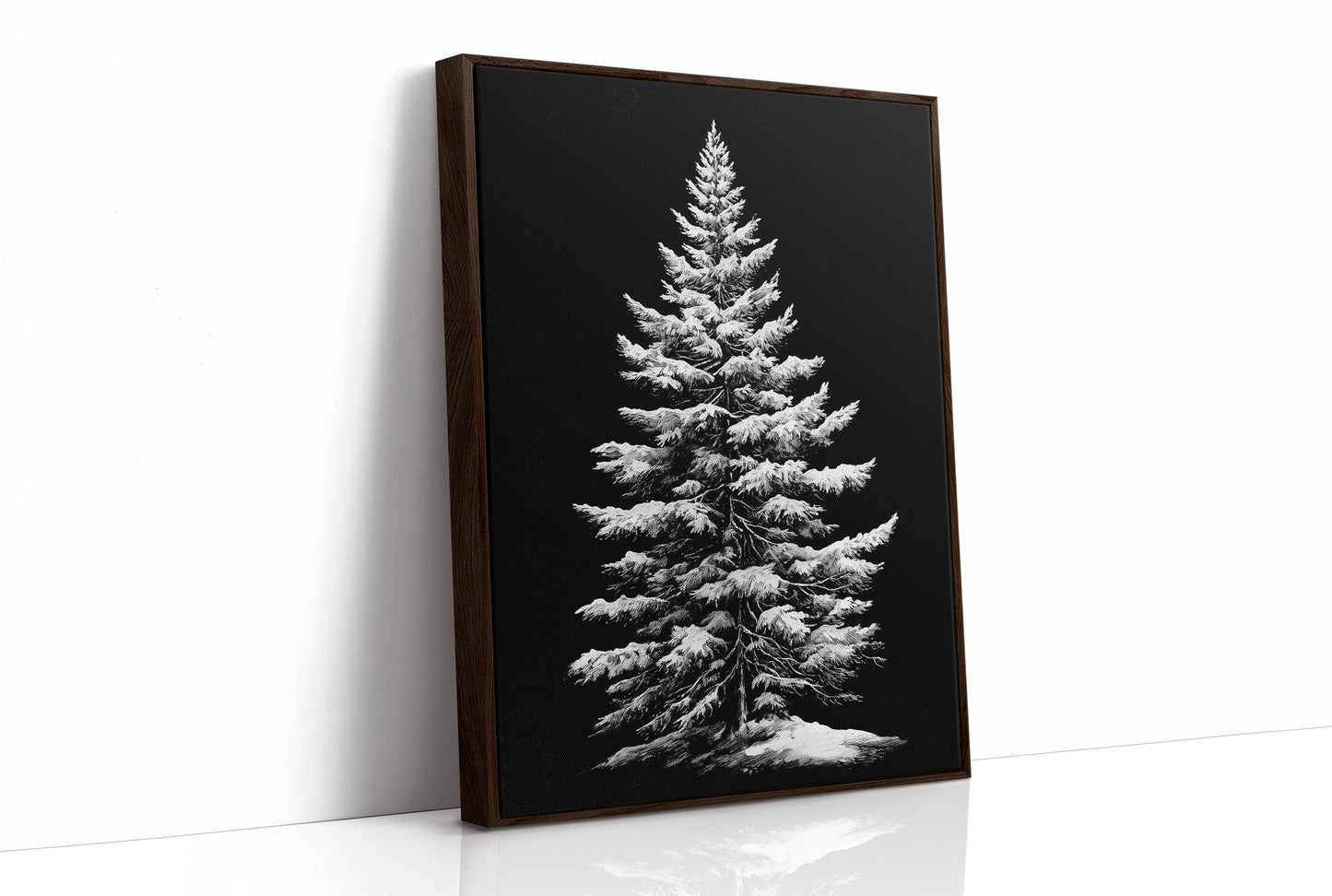 Silent Pine Stands In Midnight