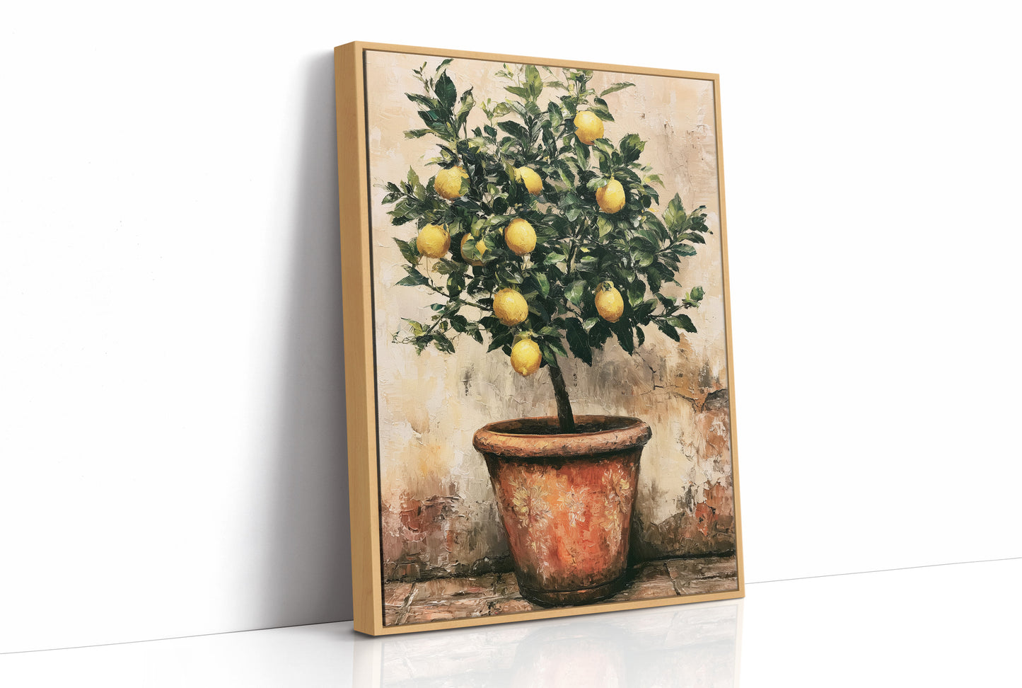 Potted Lemon Tree in Terracotta Light