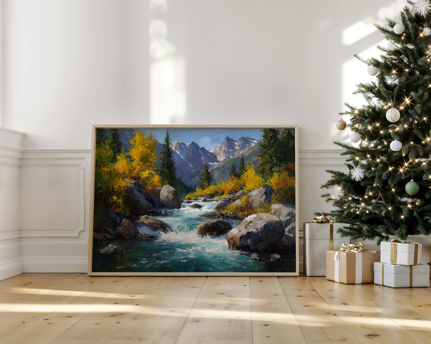 Autumn Rapids Race Through Mountains
