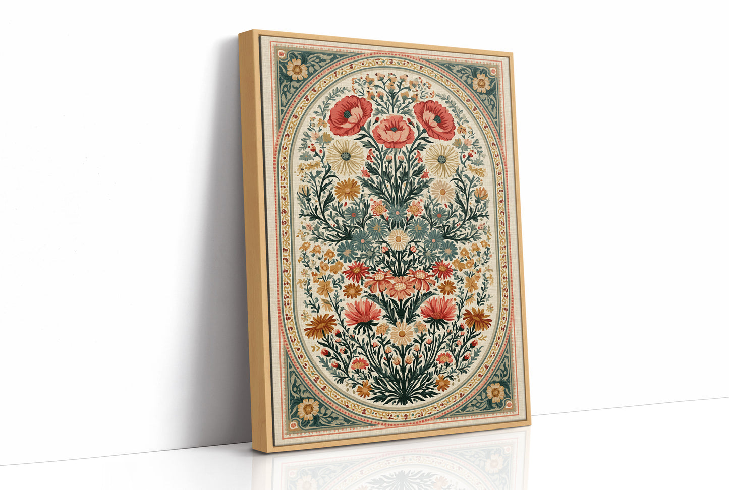 Symmetrical Bouquet Medallion Tapestry