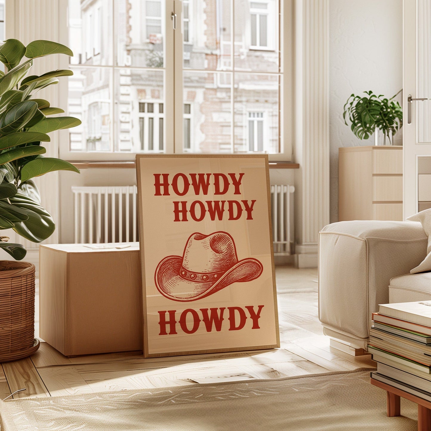 Howdy Howdy Western Hat Print