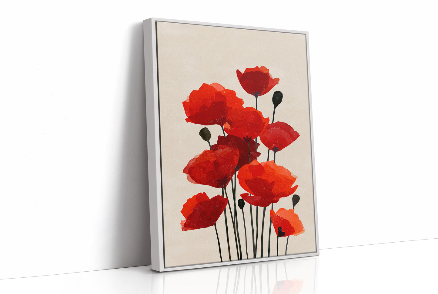 Scarlet Symphony: Poppies in Translucent Bloom