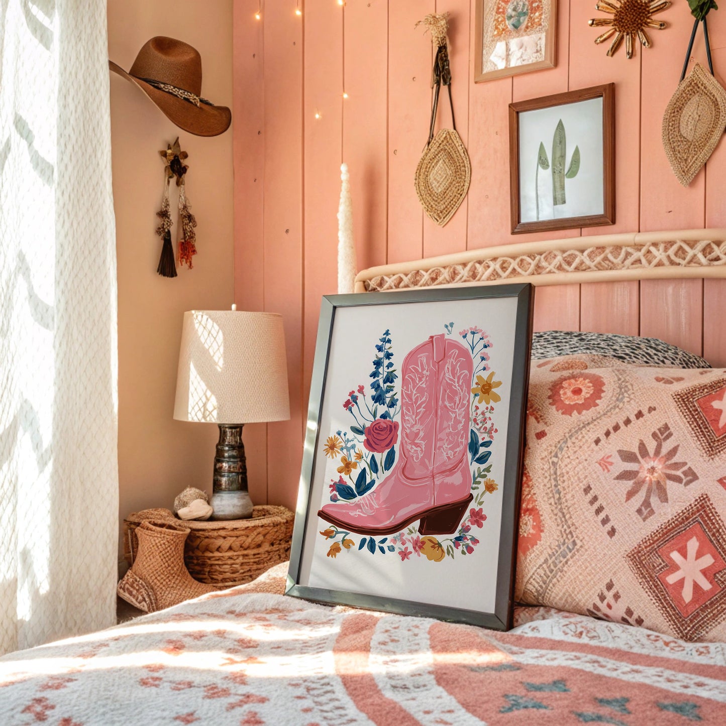 Wildflowers Dance Around Pink Boots