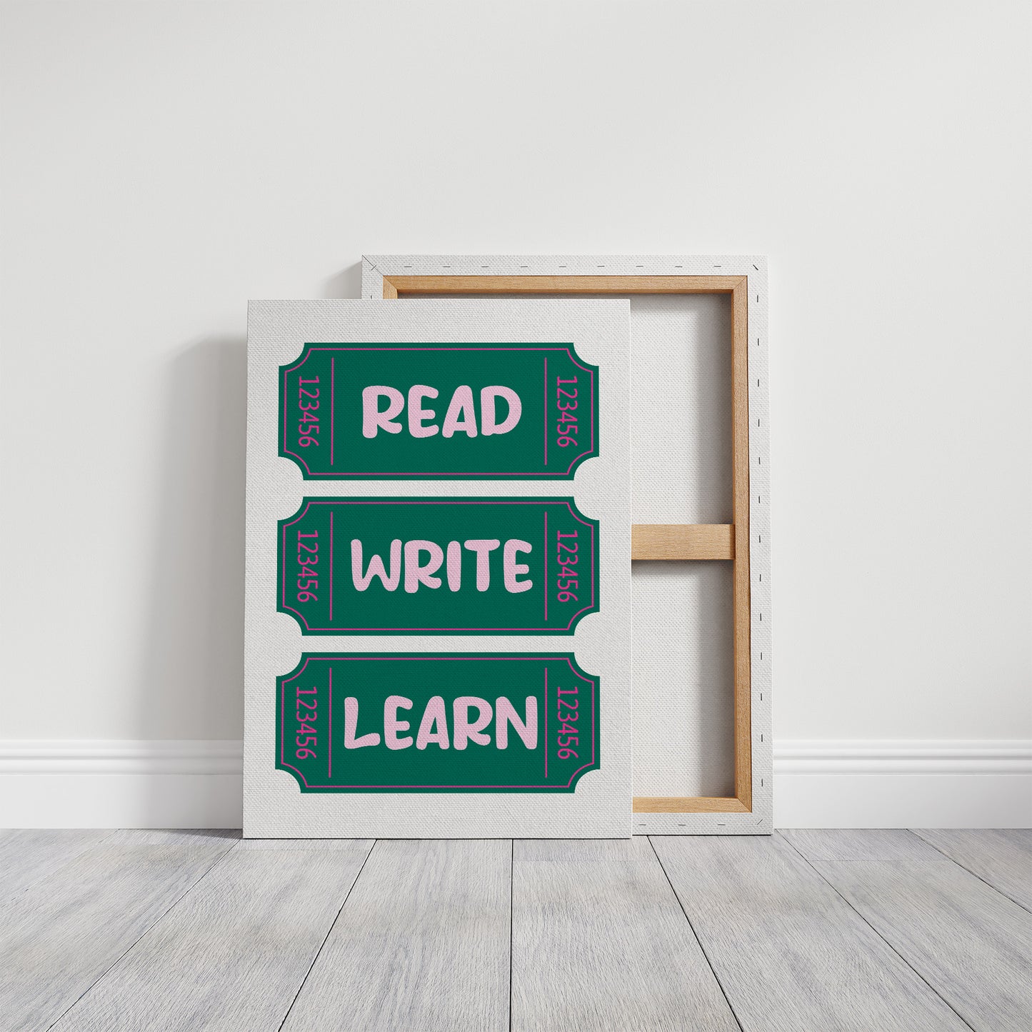 Read Write Learn Ticket Art