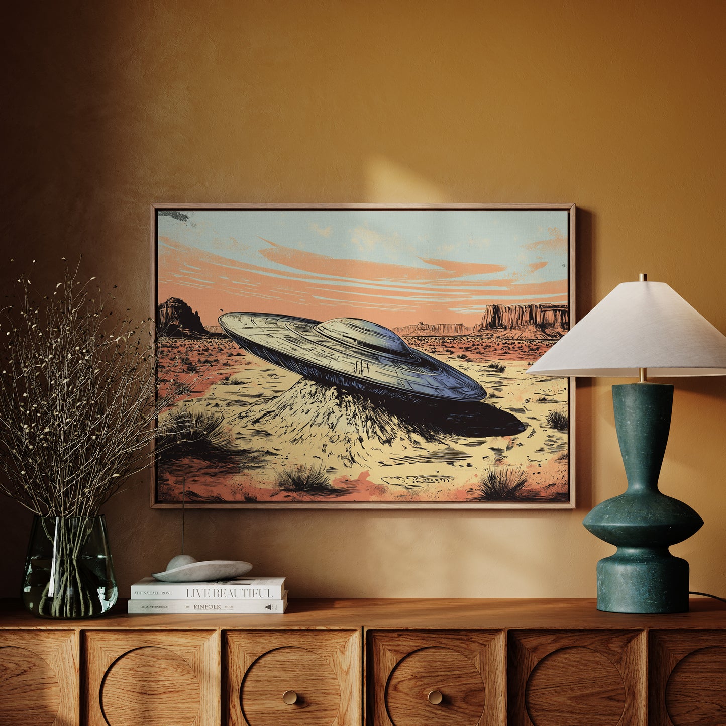 Gallery image 3 for Desert Landing: UFO Shadows and Distant Skies