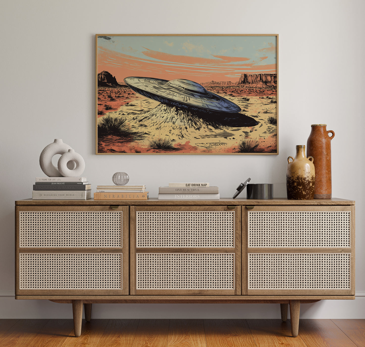 Gallery image 7 for Desert Landing: UFO Shadows and Distant Skies