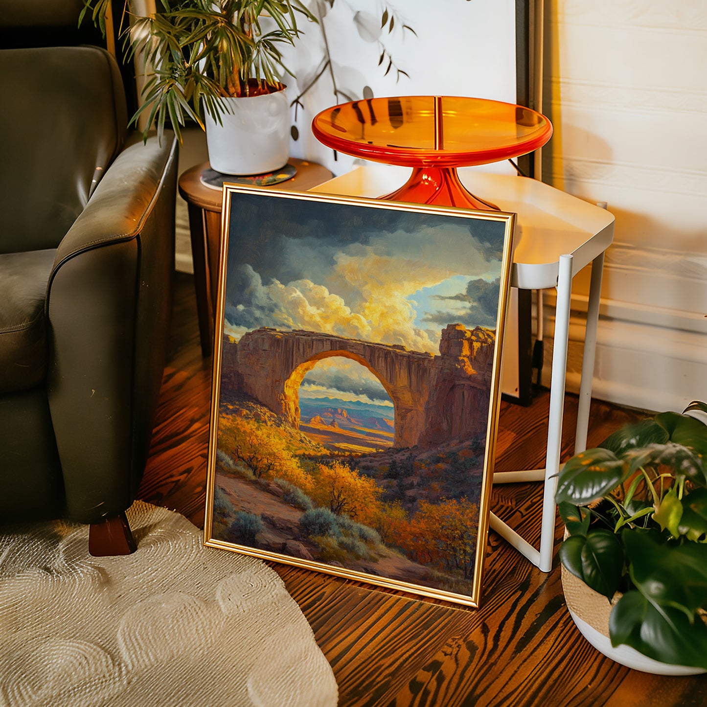 Gallery image 12 for Southwest Arch Canyon Canvas – Autumn Desert Landscape Wall Art