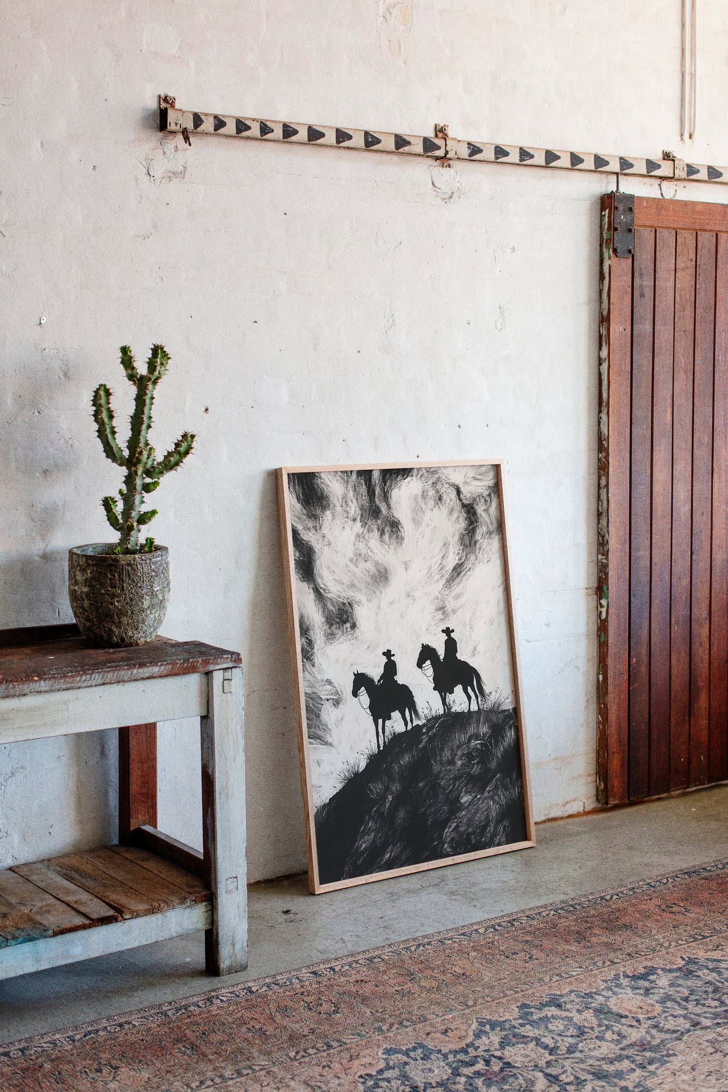 Gallery image 5 for Cowboy Ridge Silhouette Print – Western Horseback Wall Art