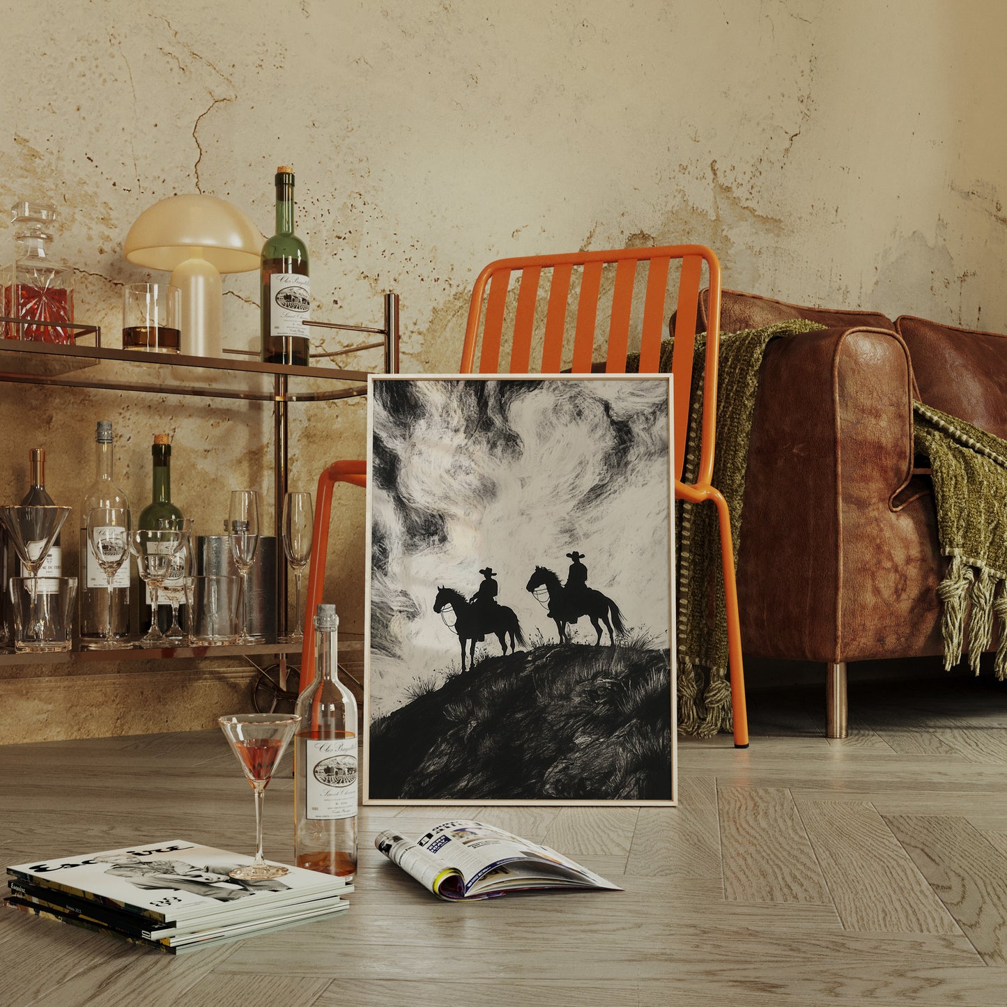 Gallery image 6 for Cowboy Ridge Silhouette Print – Western Horseback Wall Art