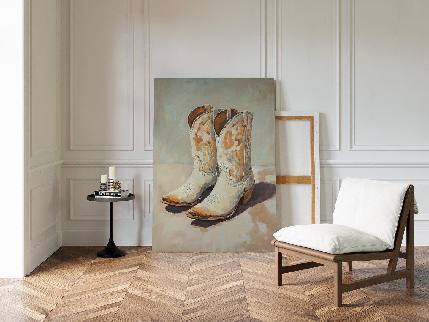 Gallery image 11 for Vintage Cowgirl Boots Canvas – Western Boot Wall Art
