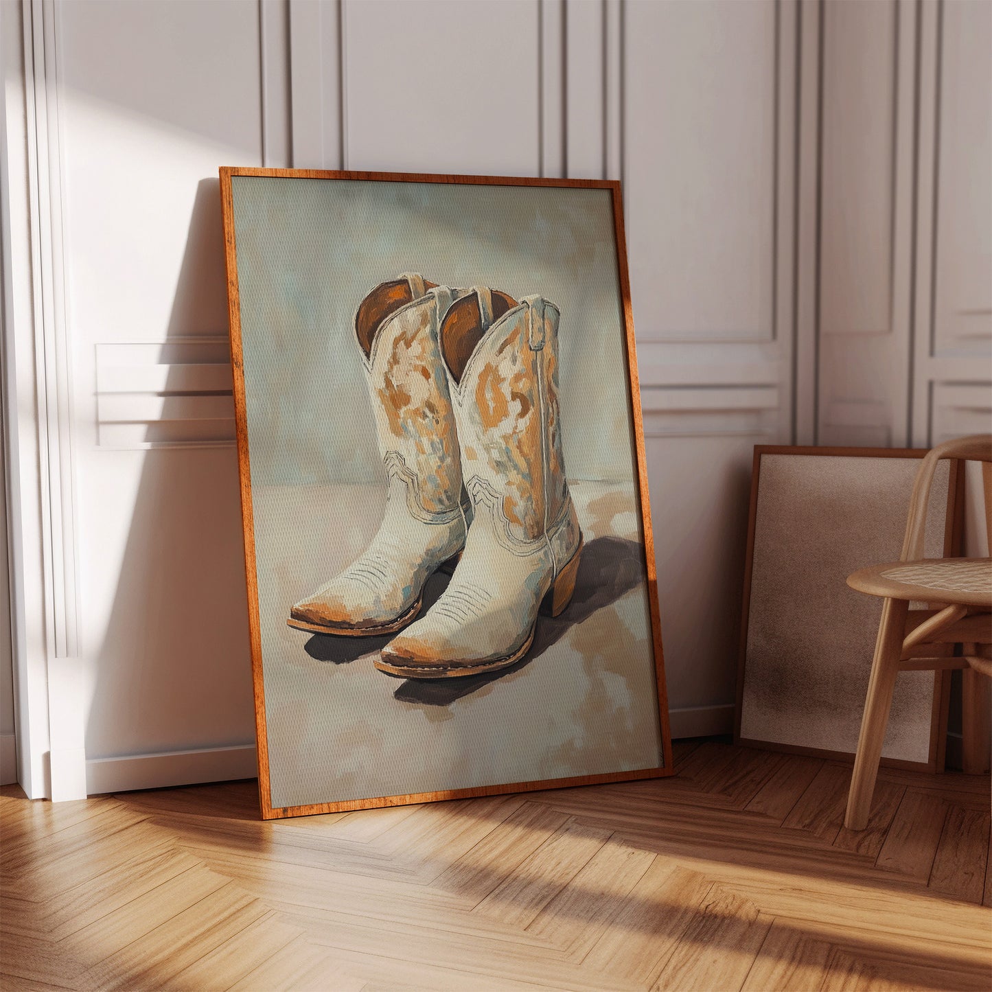 Gallery image 13 for Vintage Cowgirl Boots Canvas – Western Boot Wall Art