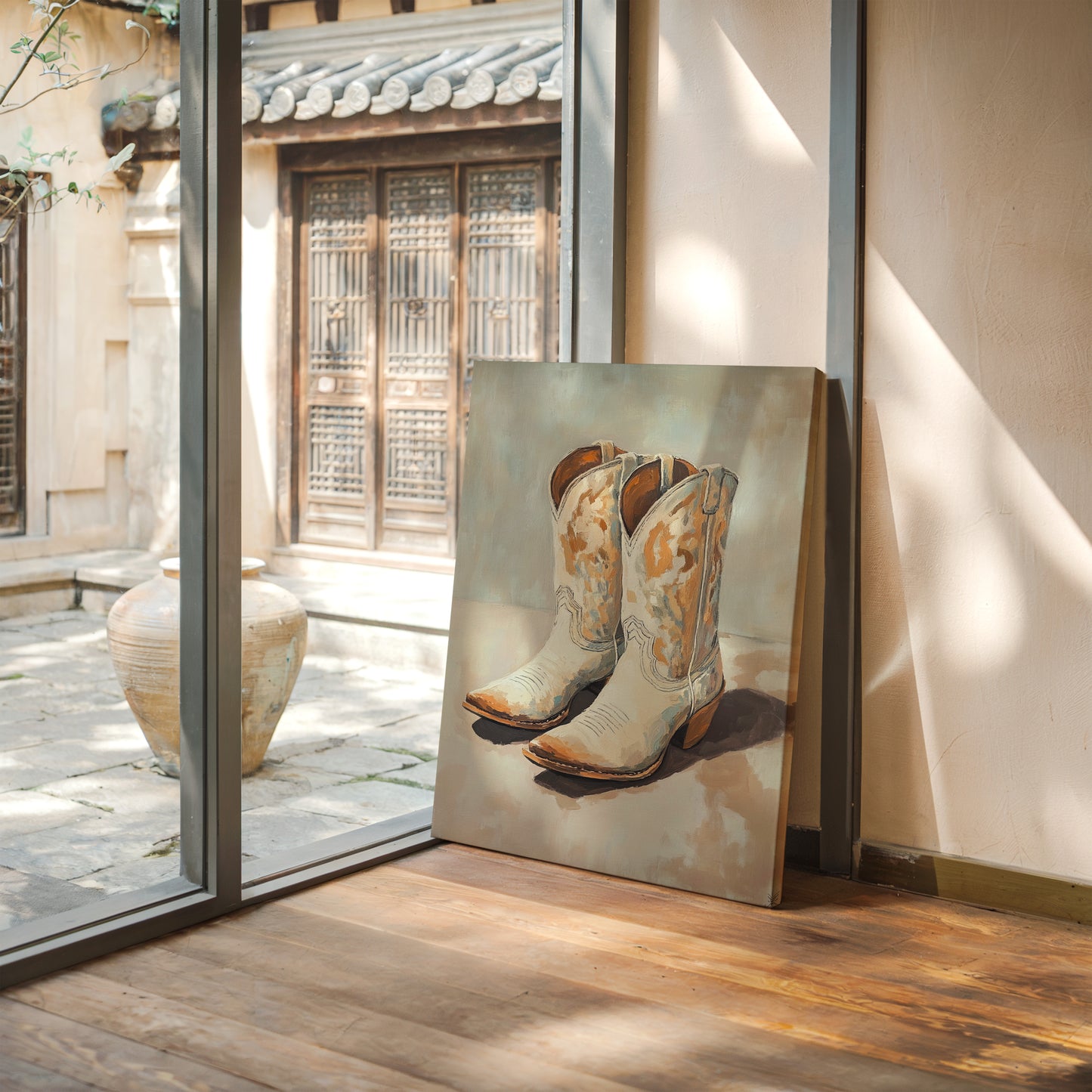 Gallery image 15 for Vintage Cowgirl Boots Canvas – Western Boot Wall Art