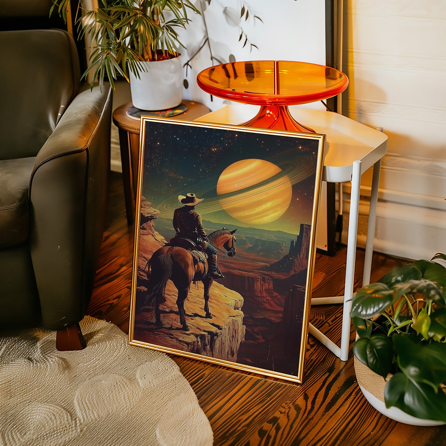Gallery image 7 for Cosmic Cowboy Canvas – Western Sci-Fi Wall Art
