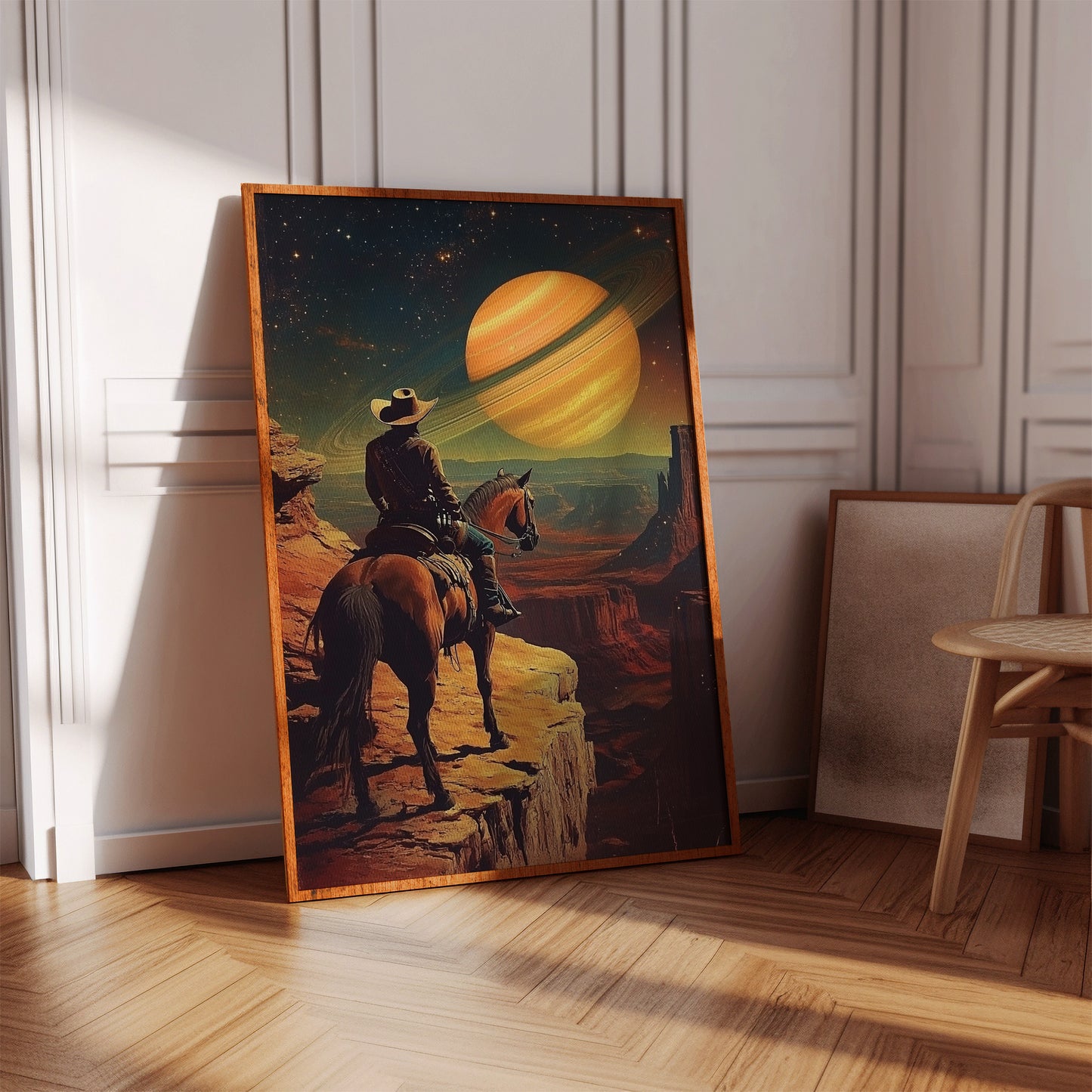 Gallery image 10 for Cosmic Cowboy Canvas – Western Sci-Fi Wall Art