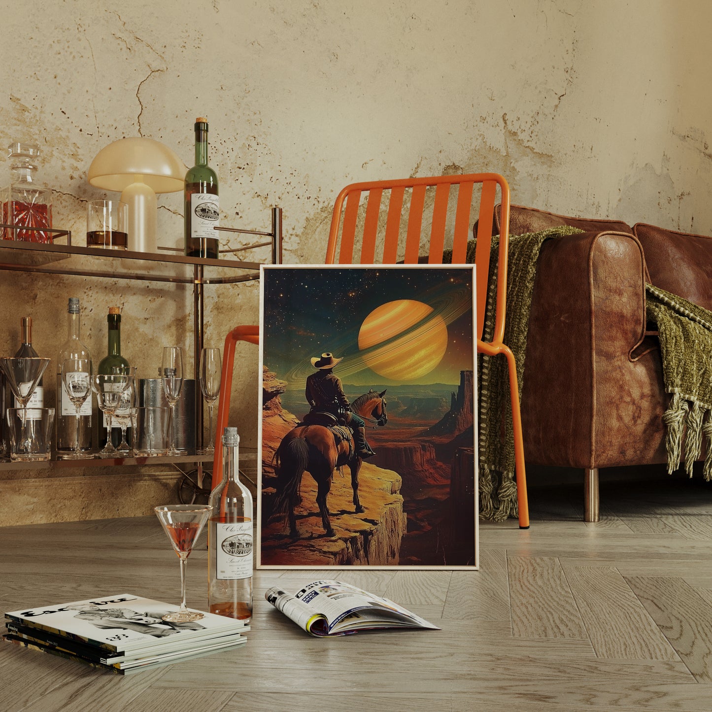 Gallery image 13 for Cosmic Cowboy Canvas – Western Sci-Fi Wall Art