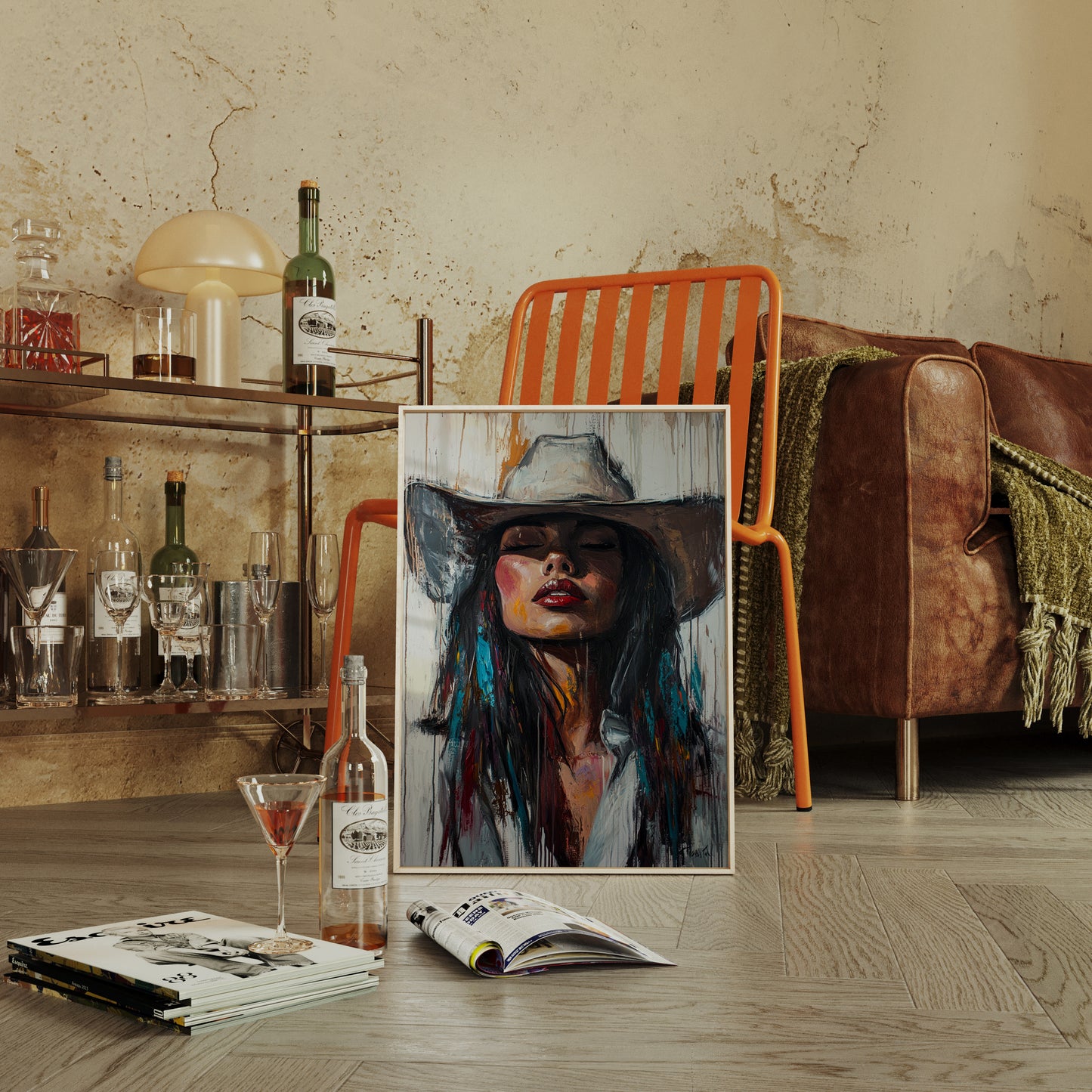 Gallery image 2 for Cowgirl Spirit Canvas – Western Woman Portrait Wall Art