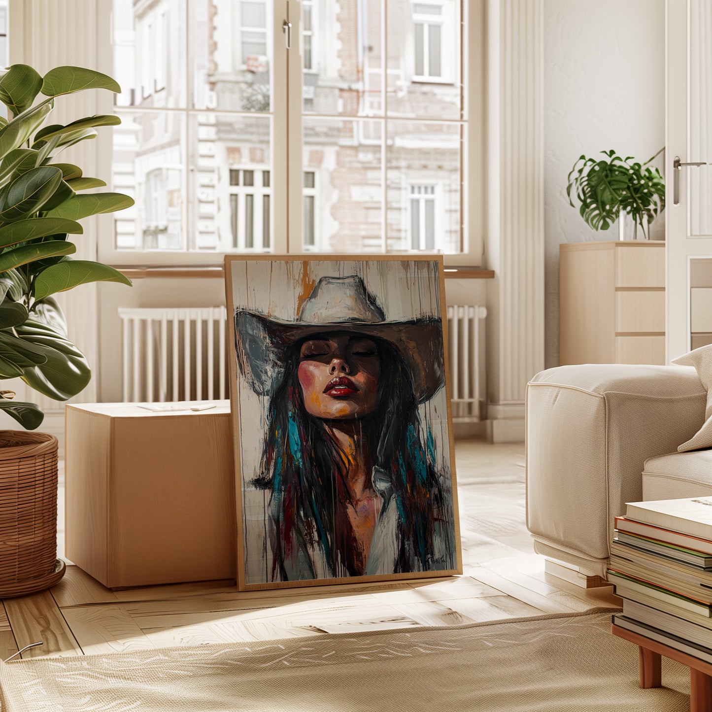 Gallery image 4 for Cowgirl Spirit Canvas – Western Woman Portrait Wall Art