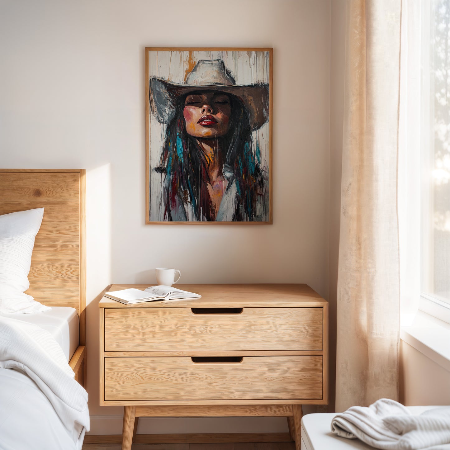 Gallery image 5 for Cowgirl Spirit Canvas – Western Woman Portrait Wall Art