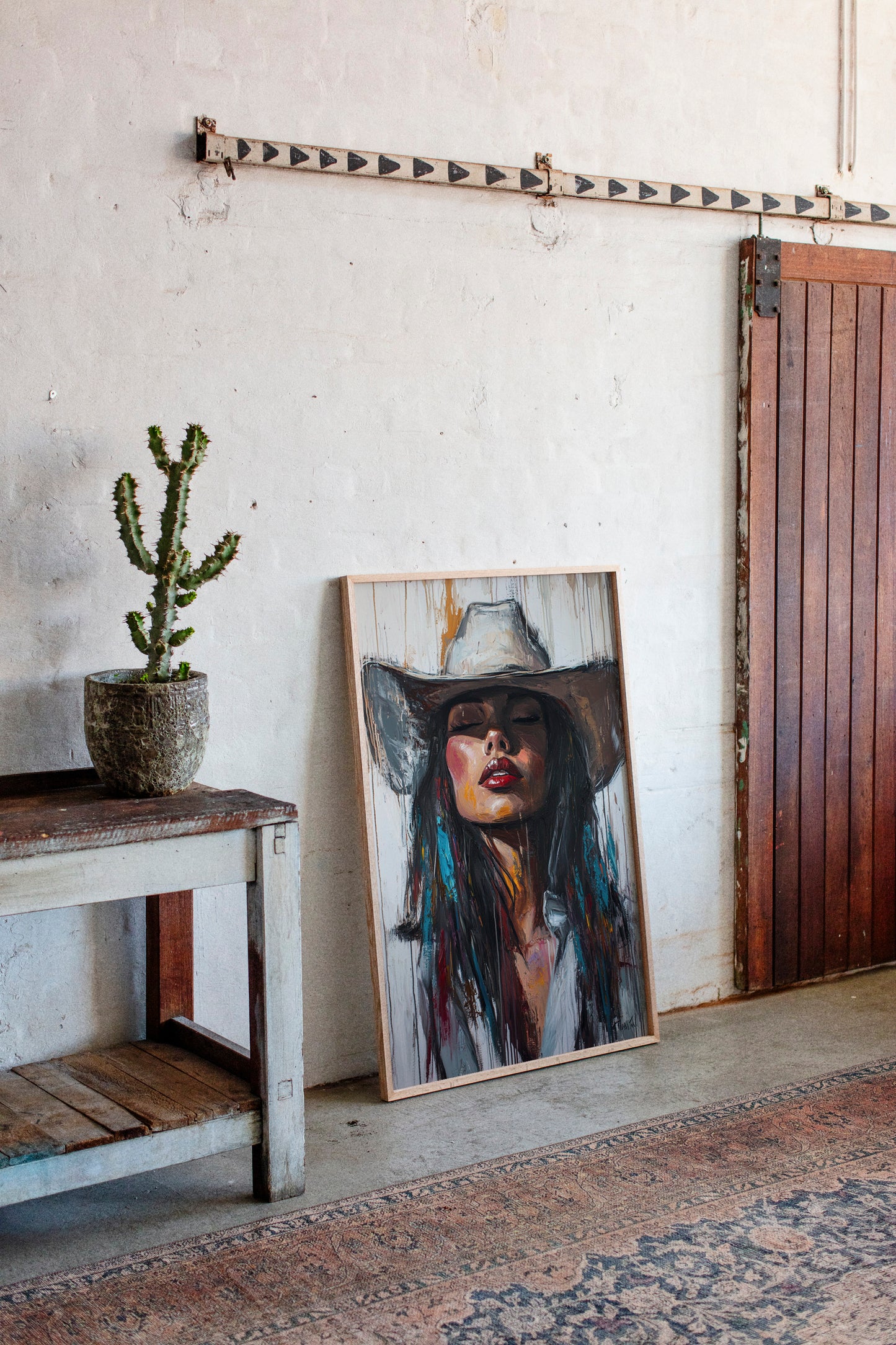 Gallery image 7 for Cowgirl Spirit Canvas – Western Woman Portrait Wall Art