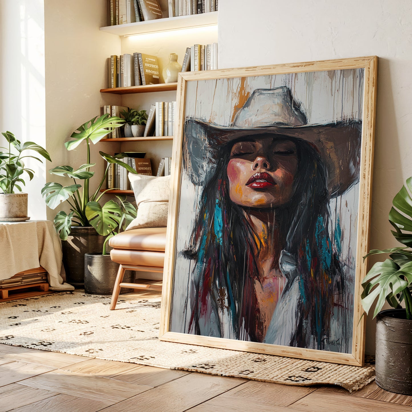 Gallery image 9 for Cowgirl Spirit Canvas – Western Woman Portrait Wall Art