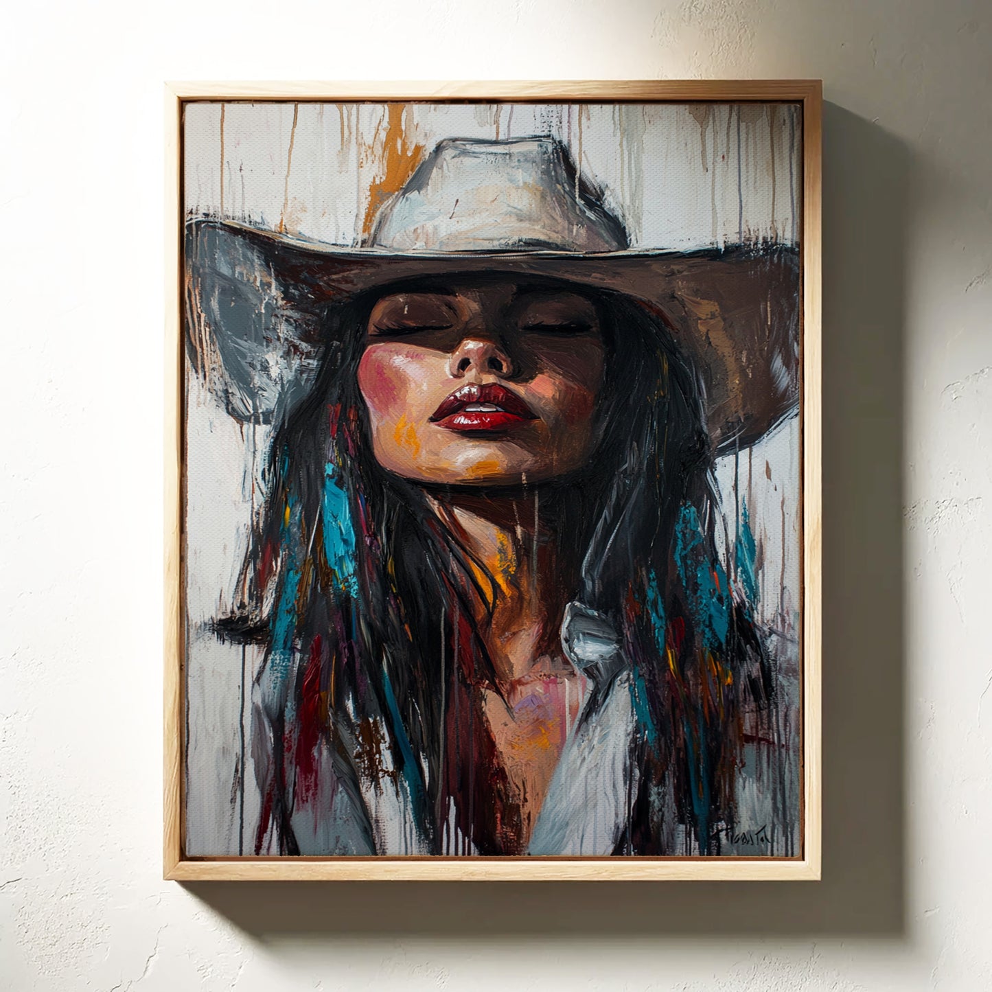 Gallery image 11 for Cowgirl Spirit Canvas – Western Woman Portrait Wall Art