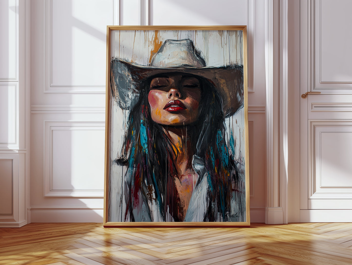Gallery image 12 for Cowgirl Spirit Canvas – Western Woman Portrait Wall Art