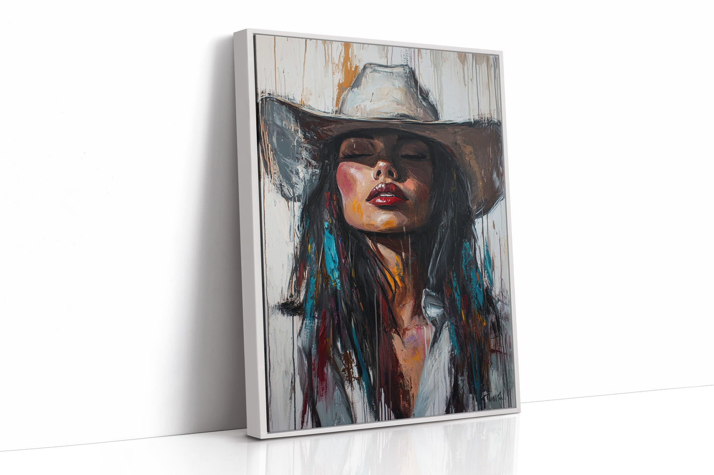 White Framed Canvas image 1