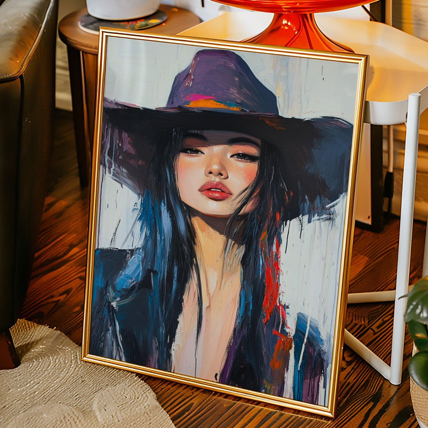Gallery image 1 for Fierce Cowgirl Canvas – Western Woman Portrait Wall Art
