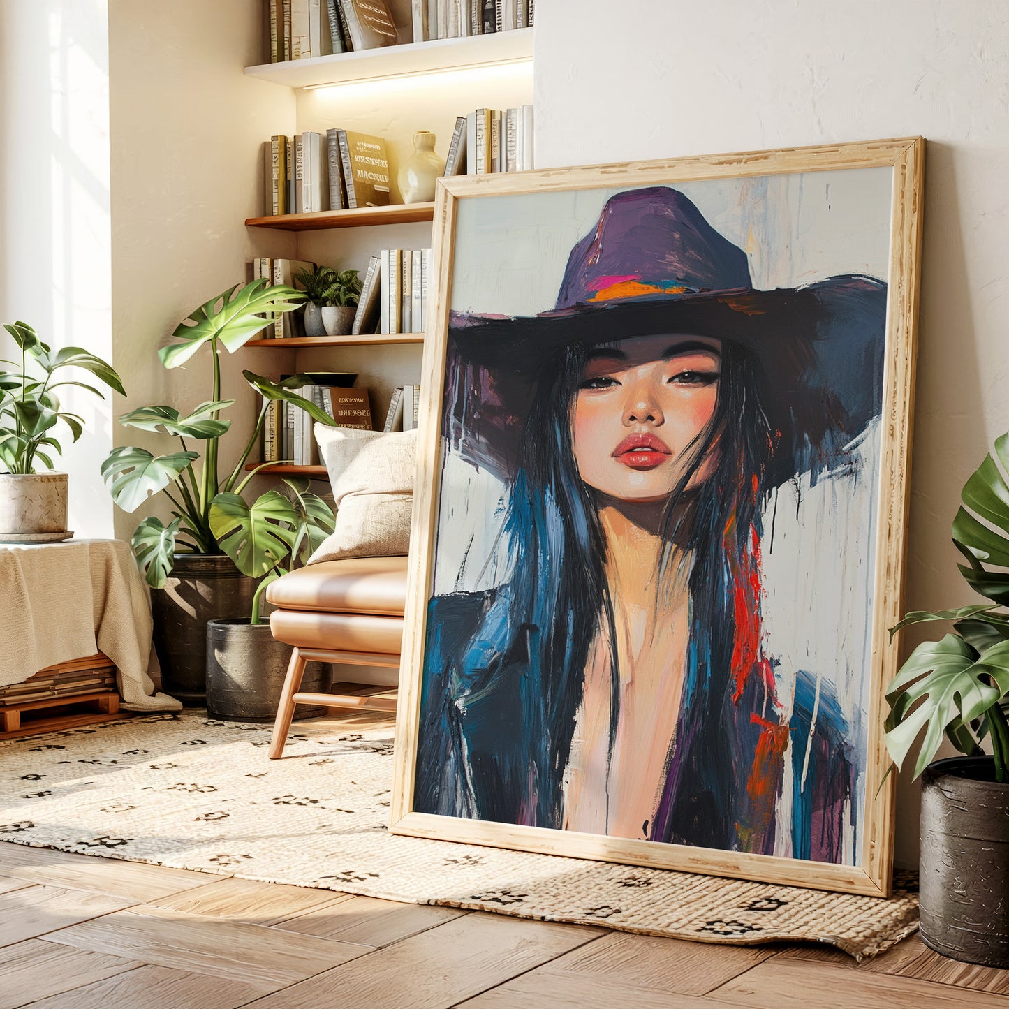 Gallery image 4 for Fierce Cowgirl Canvas – Western Woman Portrait Wall Art