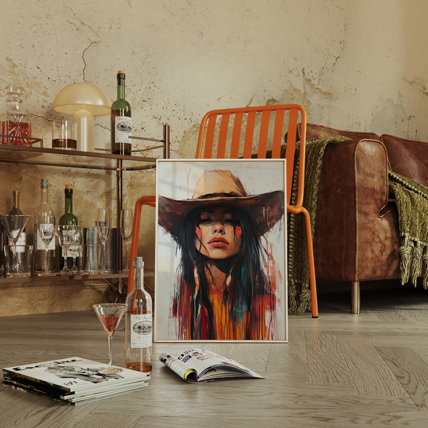 Gallery image 11 for Painted Cowgirl Canvas – Boho Western Woman Wall Art