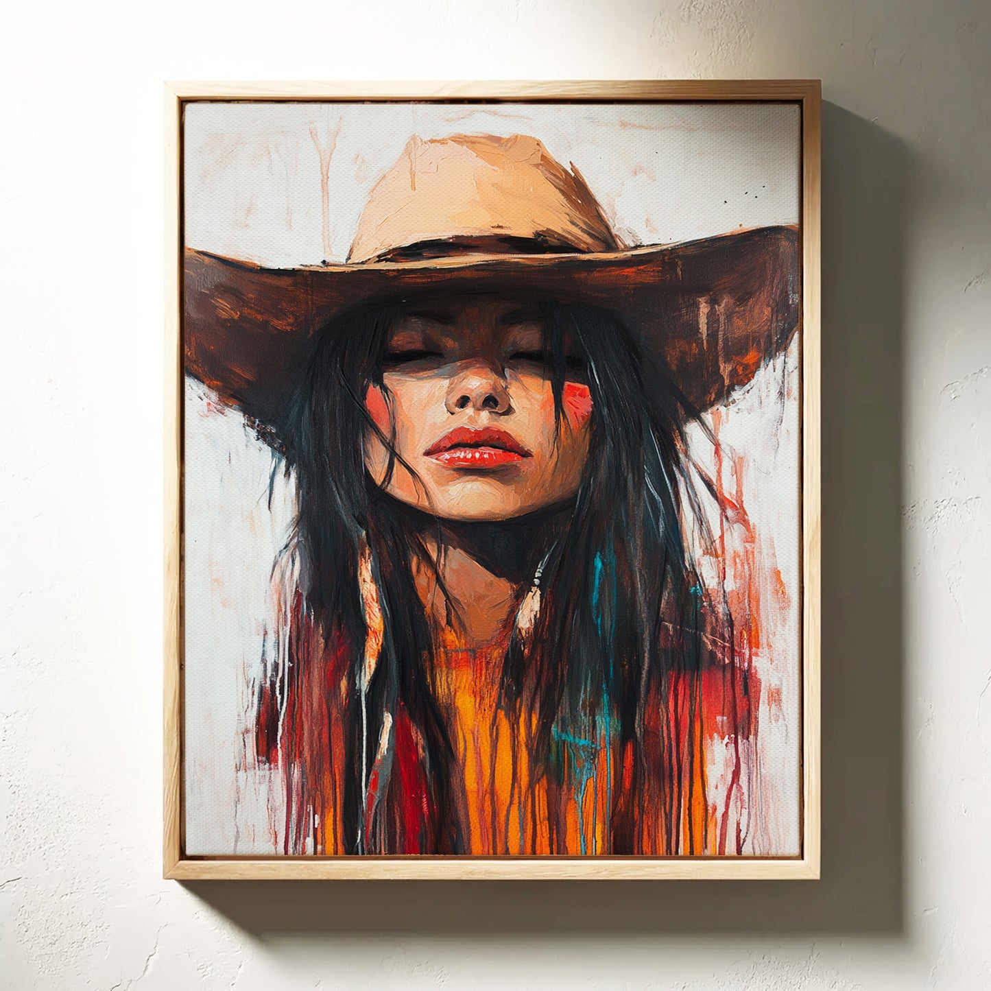 Gallery image 12 for Painted Cowgirl Canvas – Boho Western Woman Wall Art