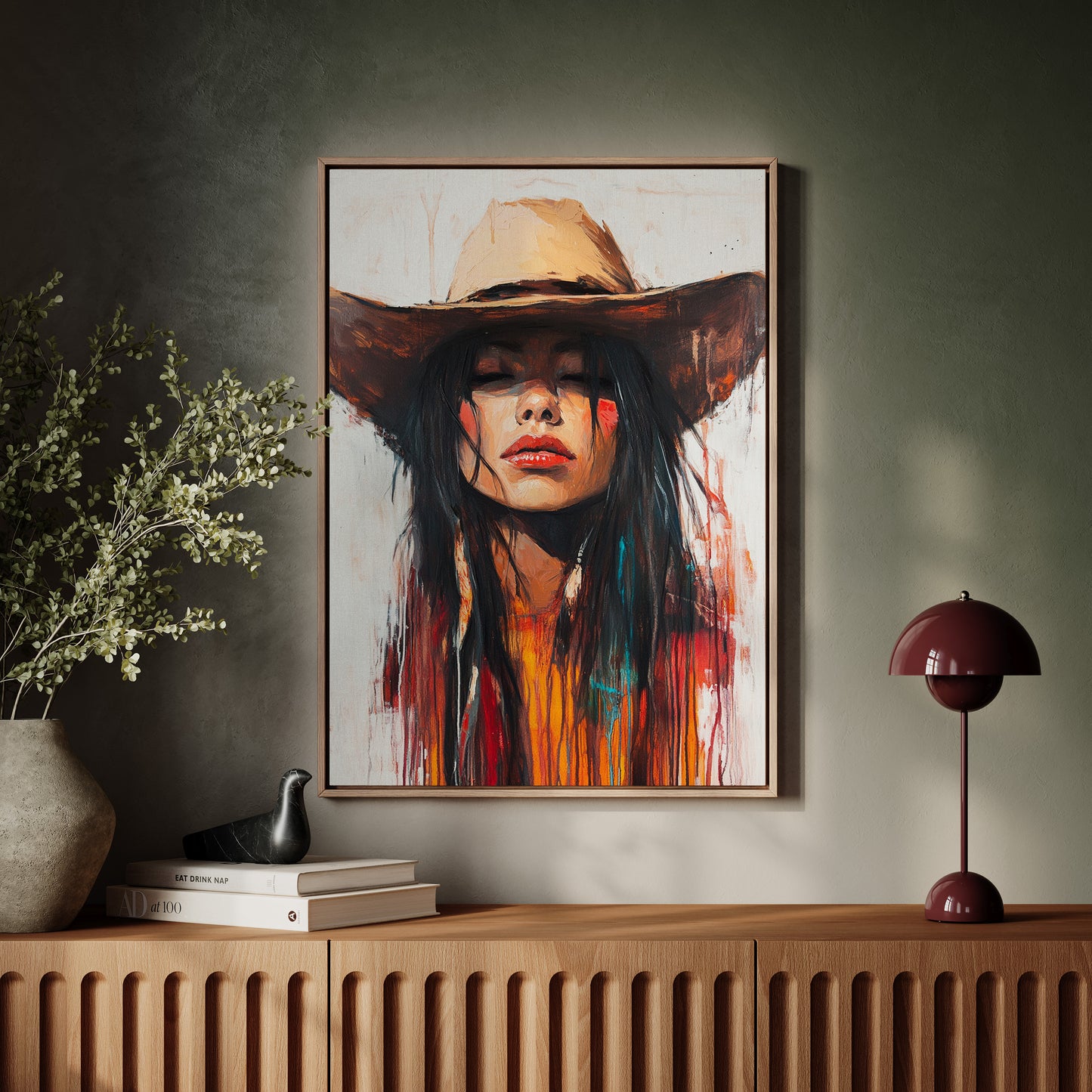 Gallery image 15 for Painted Cowgirl Canvas – Boho Western Woman Wall Art