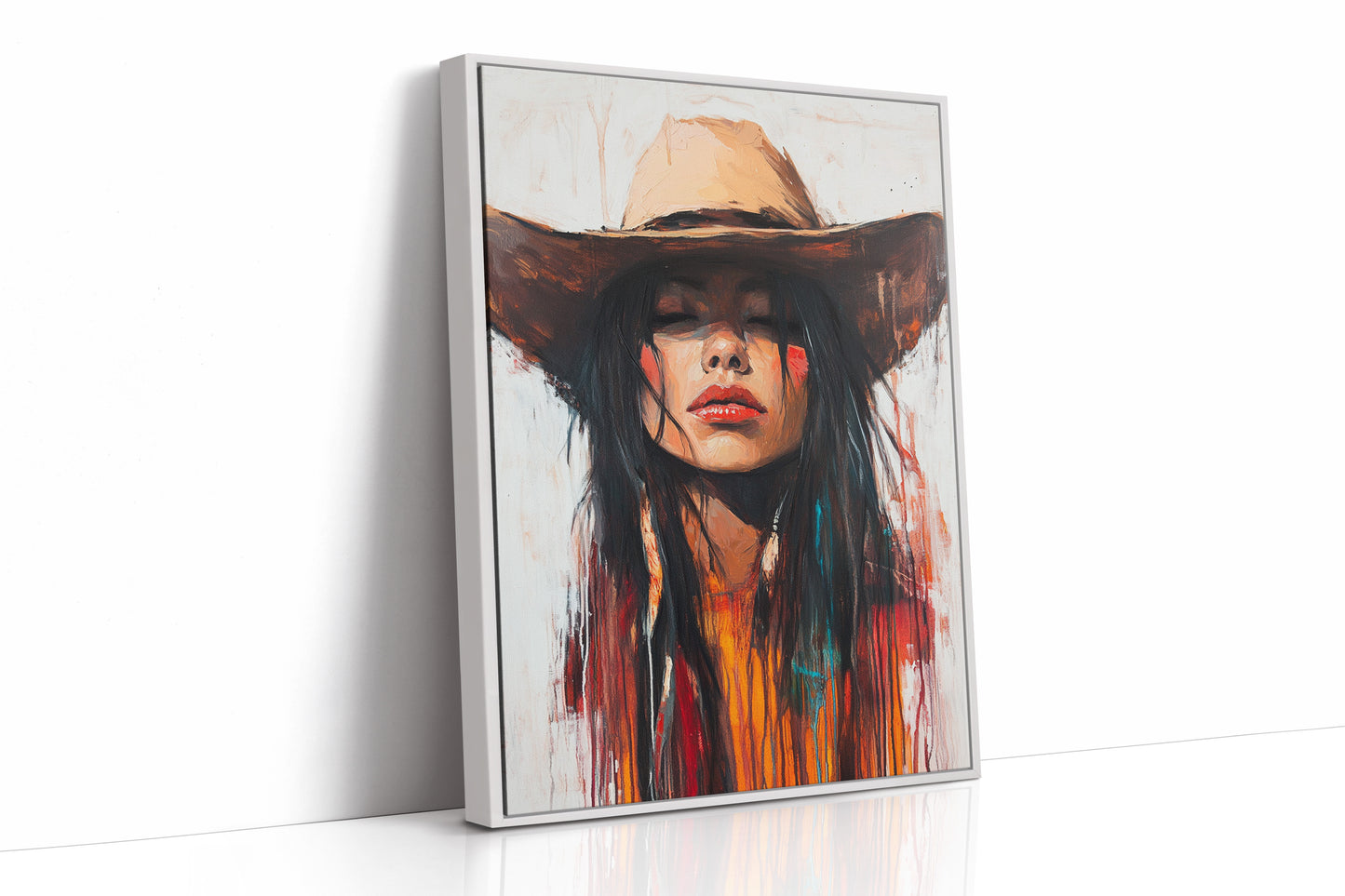 White Framed Canvas image 1