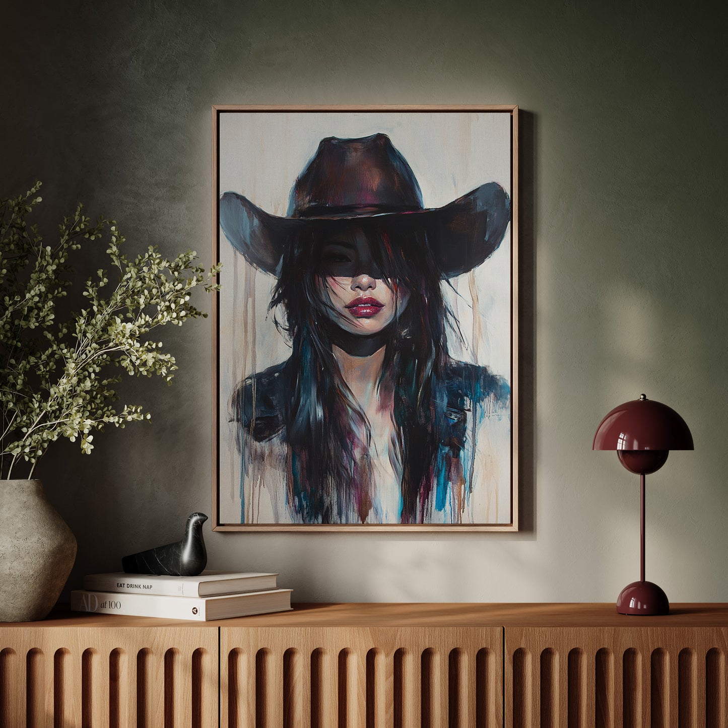 Gallery image 4 for Mystic Cowgirl Canvas – Moody Western Woman Wall Art