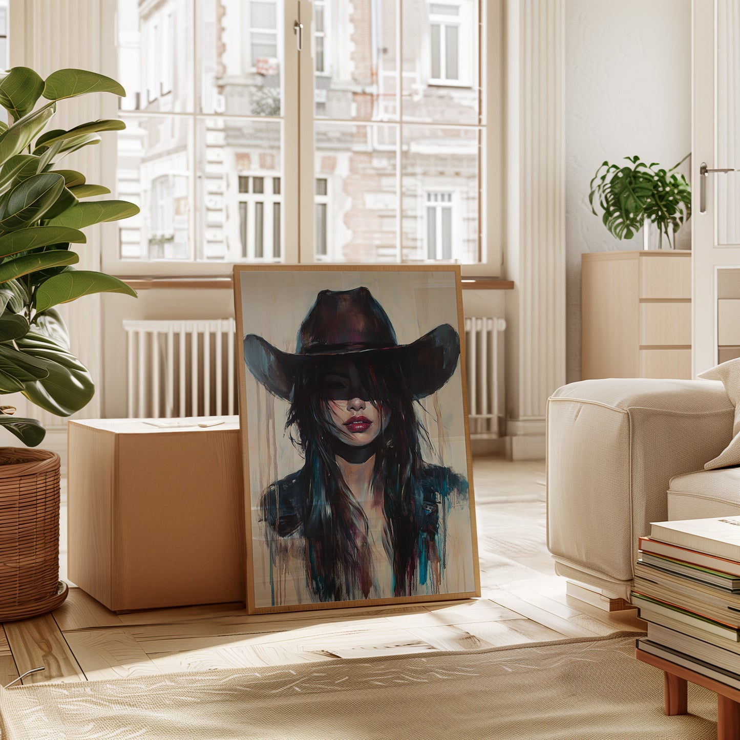 Gallery image 5 for Mystic Cowgirl Canvas – Moody Western Woman Wall Art