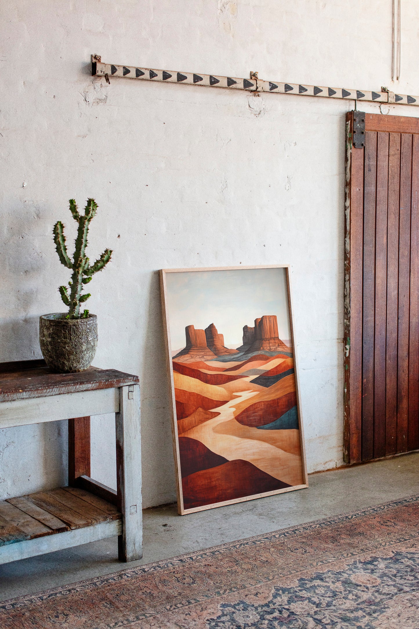 Gallery image 3 for Abstract Desert Butte Canvas – Modern Southwest Wall Art