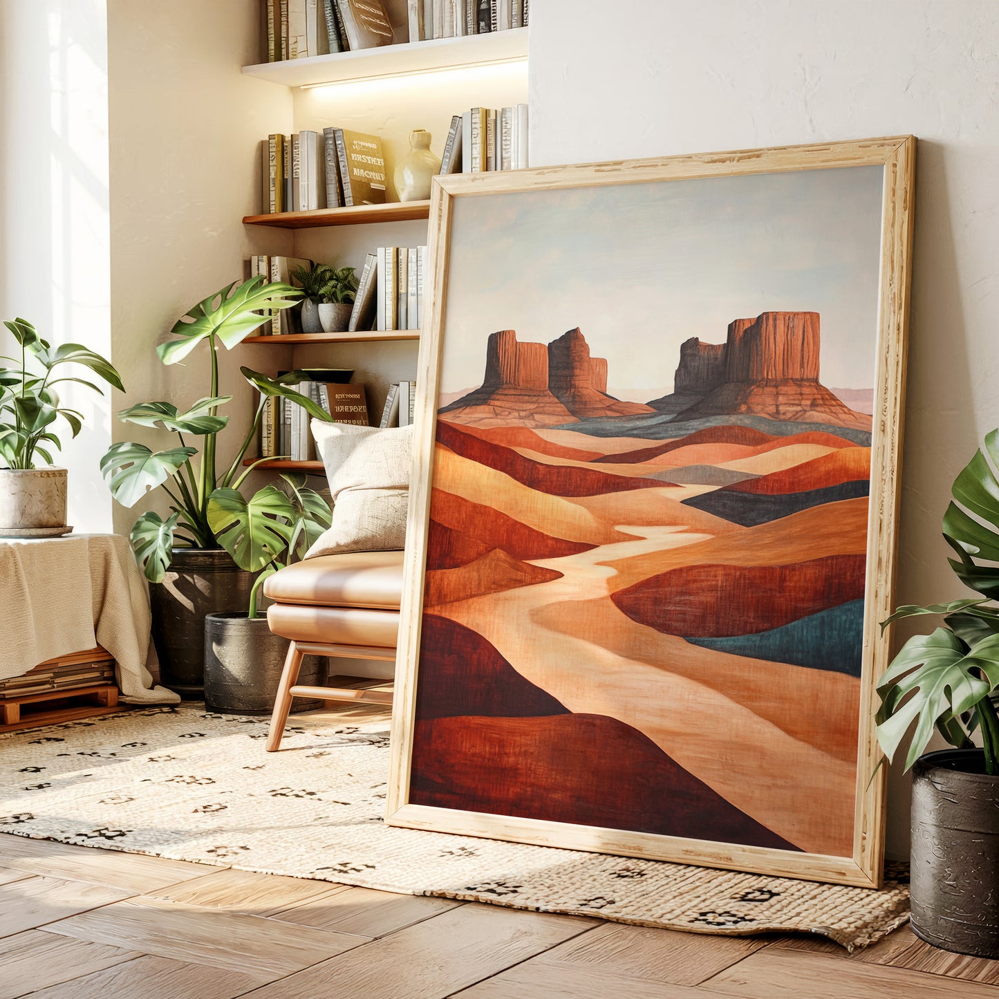 Gallery image 5 for Abstract Desert Butte Canvas – Modern Southwest Wall Art
