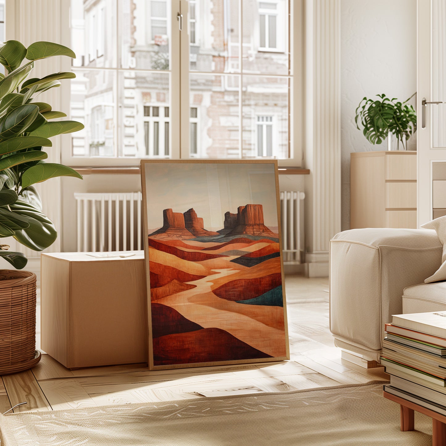 Gallery image 7 for Abstract Desert Butte Canvas – Modern Southwest Wall Art