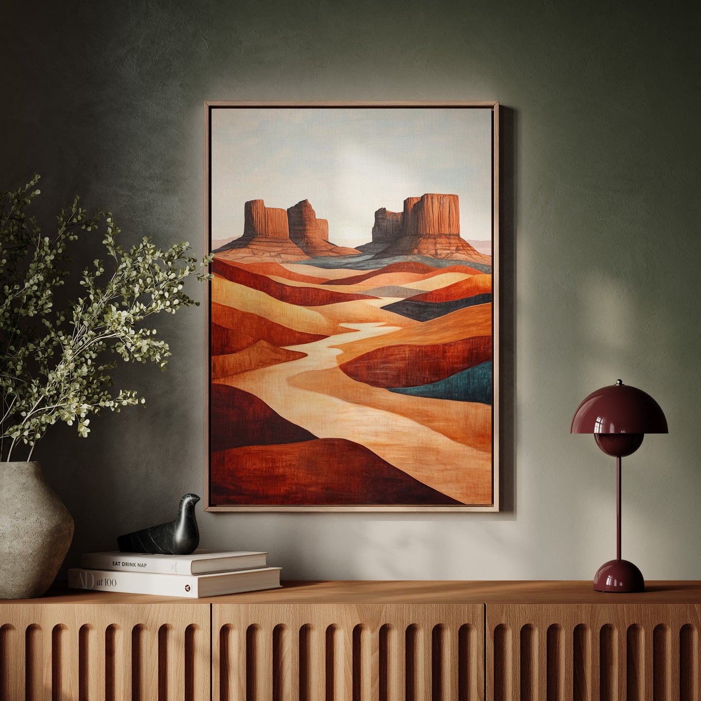 Gallery image 8 for Abstract Desert Butte Canvas – Modern Southwest Wall Art